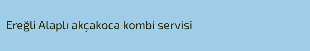 Ereğli Alaplı akçakoca kombi servisi